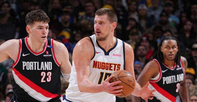 掘金NBA战胜波特兰开拓者约基奇勾手制胜的简单介绍